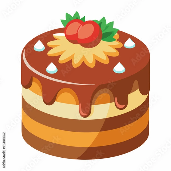 Fototapeta Cake of strawberry