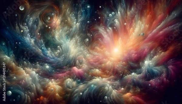 Obraz Dreamlike Surreal Grunge Unnatural Colors Flowing Gradients Ethe