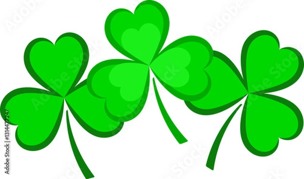 Fototapeta St. Patrick's Day clover shamrock leaf pattern.