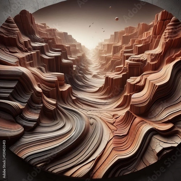 Fototapeta Canyon Clay Shell – Rich clay like hues with dramatic canyon i
