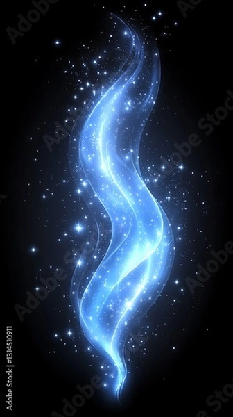 Fototapeta Celestial Blue Energy Flow.