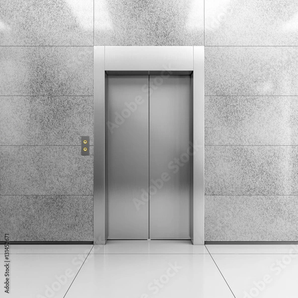 Obraz Modern steel elevator