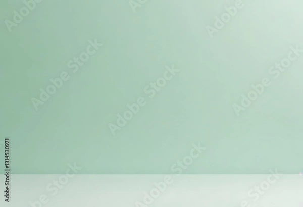 Fototapeta Minimalist Green Sphere on a Soft Monochrome Background