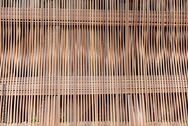 Fototapeta Brown woven rattan texture