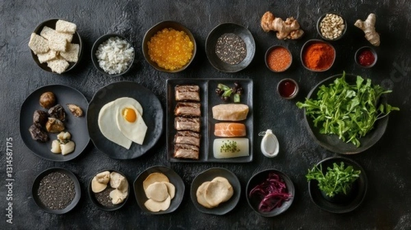 Fototapeta A vibrant feast of nature’s best, where health meets flavor.