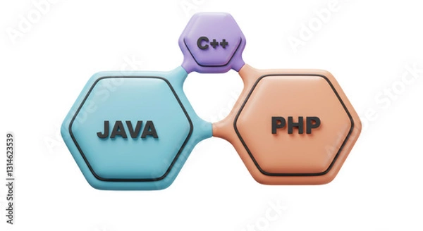 Fototapeta Isolated Programming Languages Logo
