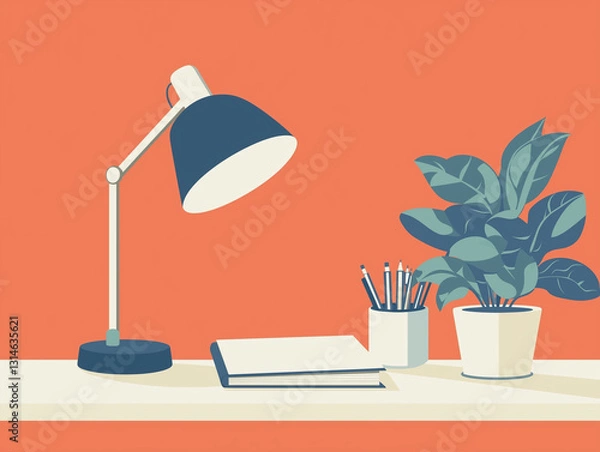 Fototapeta lamp on the desk