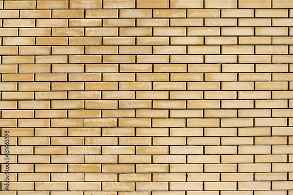 Obraz High resolution texture of a yellow brick wall. Laying horizonta