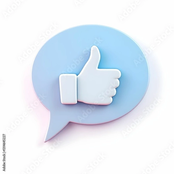 Fototapeta Thumbs Up" in Speech Bubble