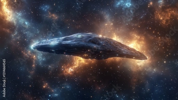 Fototapeta Spaceships, nebulae, interstellar travel
