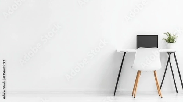 Obraz Minimalist Home Office Workspace Setup