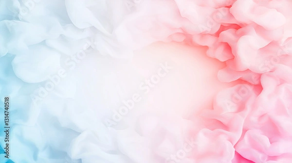 Obraz Soft Hues in Dreamscape: A mesmerizing interplay of pastel colors, with gradients of blue and pink swirling together to create a soft, dreamy atmosphere.