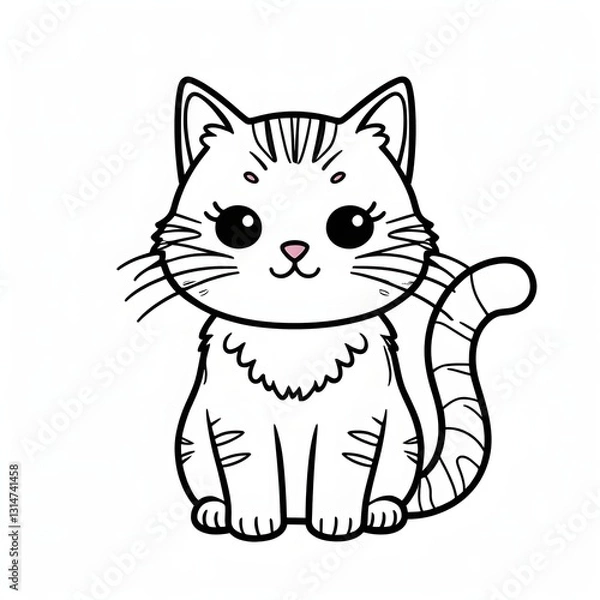 Fototapeta black cat close-up on a white background Pattern