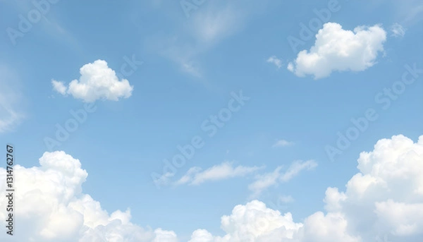 Obraz 푸른하늘과흰구름배경