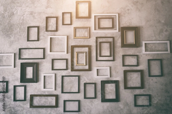 Fototapeta Frame mounted to the wall