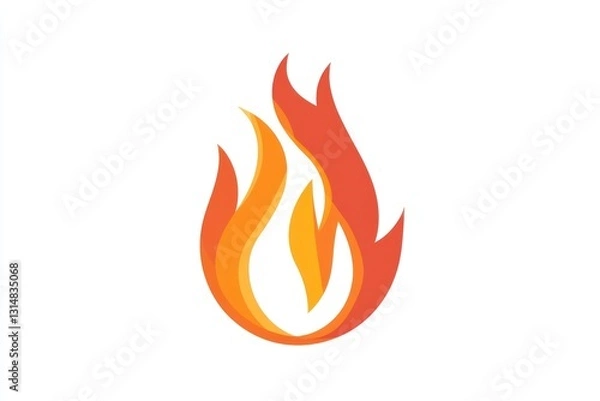 Obraz Fiery flame design, abstract background, graphic design element, website icon