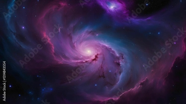 Fototapeta background with stars and nebula