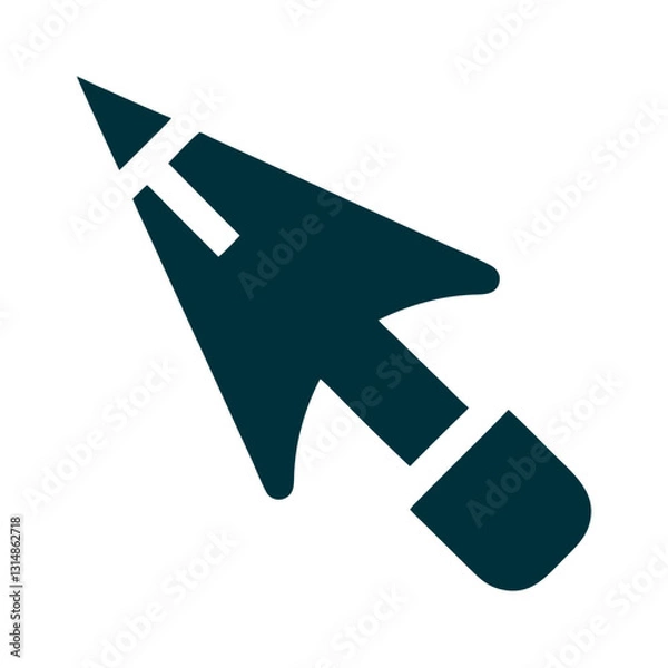Fototapeta Cursor Selection Icon in Dark Teal for Precision Editing