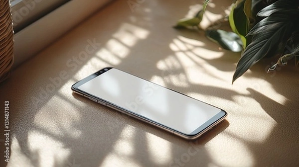 Fototapeta mobile phone on the table