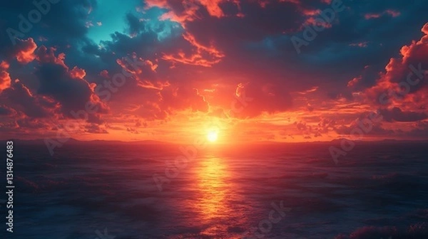 Obraz sunset over the sea