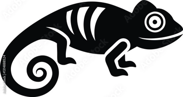 Fototapeta chameleon vector icon