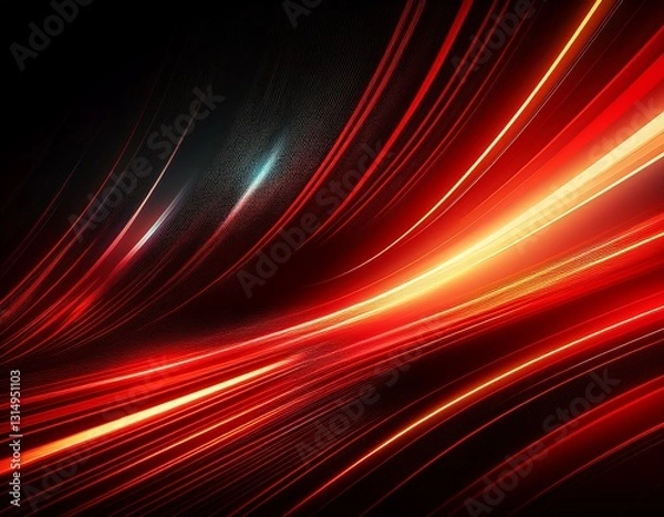 Fototapeta abstract dynamic red black background with vibrant light streaks energetic futuristic design modern stylish illustration ideal for tech digital designs glowing lines create sense of speed