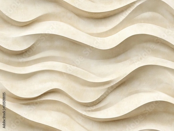 Obraz Seamless Pattern - Abstract beige background with repeating fluid wave pattern. Textured wall