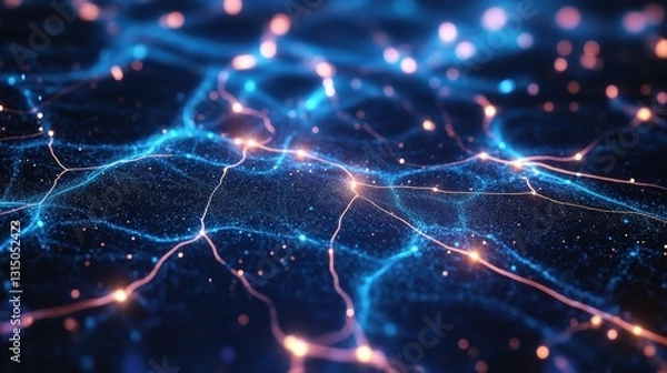 Fototapeta Abstract Data Visualization of AI Learning.