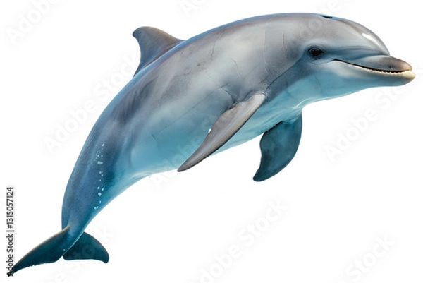 Fototapeta dolphin jumping with transparent background