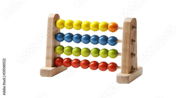 Fototapeta Colorful Abacus on transparent background PNG.
