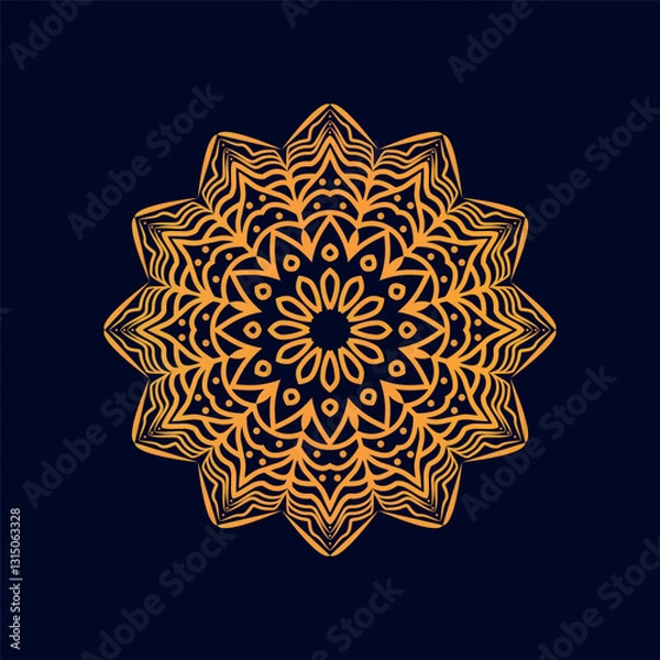 Fototapeta Luxury Golden Royal Mandala Design
