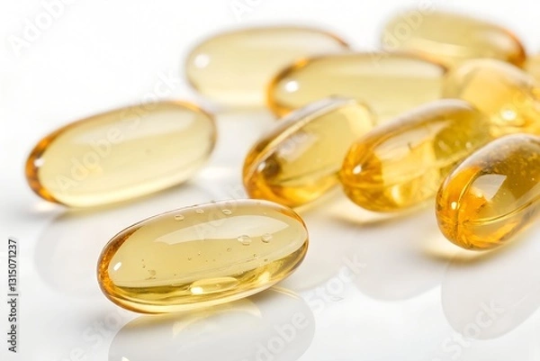 Fototapeta cod liver oil capsules