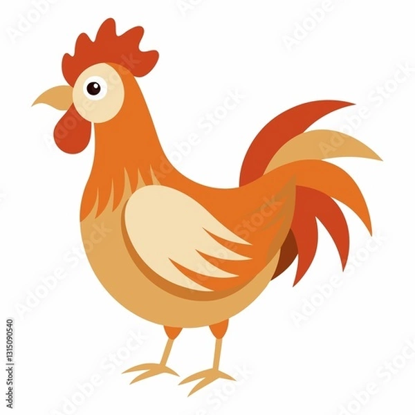 Obraz A hen isolated on white