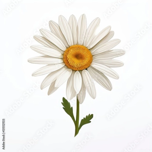 Fototapeta an AI Image Generator, Close-Up of a Daisy Flower Isolated Against
