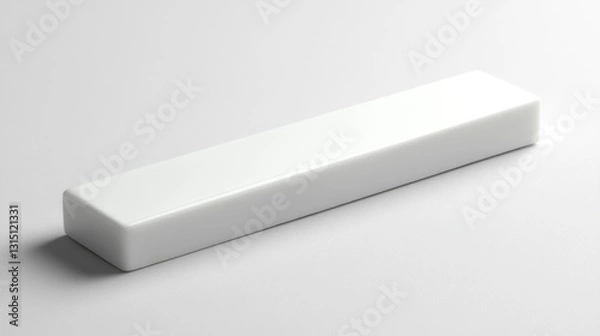 Fototapeta Blank White Rectangular Block on Light Background