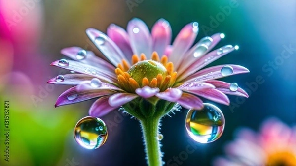 Fototapeta pink daisy flower