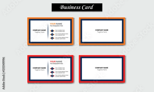 Obraz Creative Business Card Template. Unique and Trendy Design