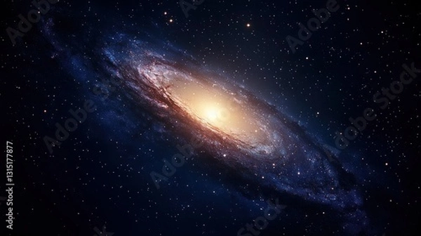 Obraz Spiral galaxy in deep space (4)
