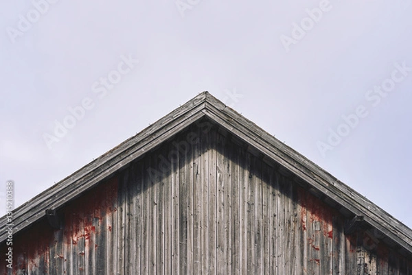 Fototapeta old barn gable