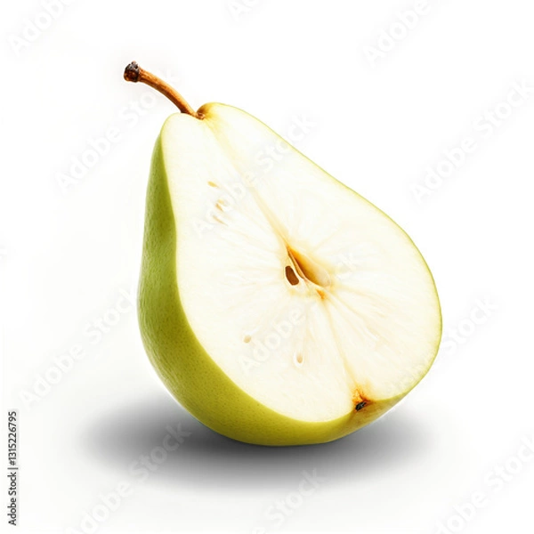 Fototapeta sliced pear isolated on transparent background