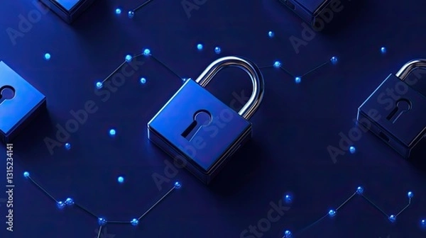 Obraz World Password Day with blue background