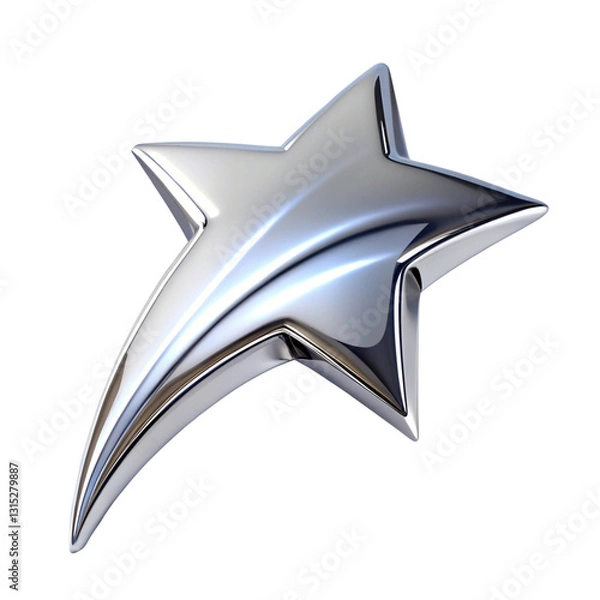 Obraz 3d silver star