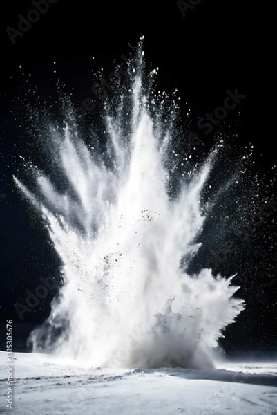 Fototapeta 白と黒のコントラスト - パウダーエクスプロージョン