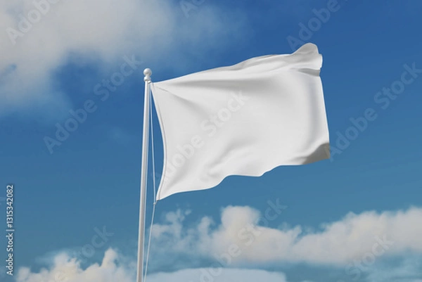 Fototapeta Blank Flag Mockup