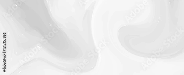 Fototapeta Abstract white grey blurred wave background. Monochrome smooth vector