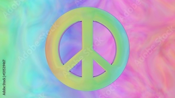 Obraz retro peace sign