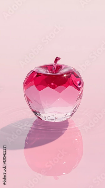 Obraz  A Stunning Crystal Apple with a Reflective Surface