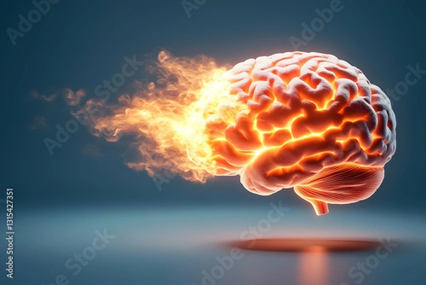 Obraz Burning Brain: Intense Mental Activity