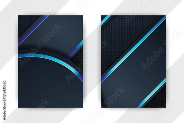 Fototapeta Dark Blue Abstract Background Design