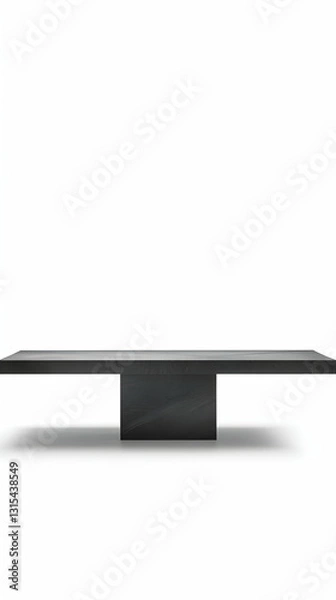 Obraz Modern Black Rectangular Table